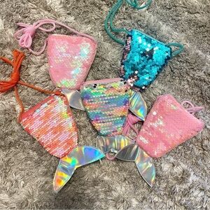 Bundle of 5 Sequin MERMAID purses 👛